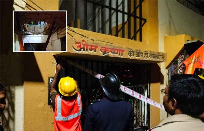 thane Portion of building collapses