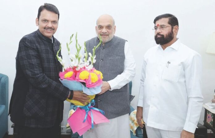 amit shah devendra fadnavis and eknath shinde