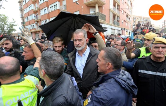 spain king and pm attacked with mud