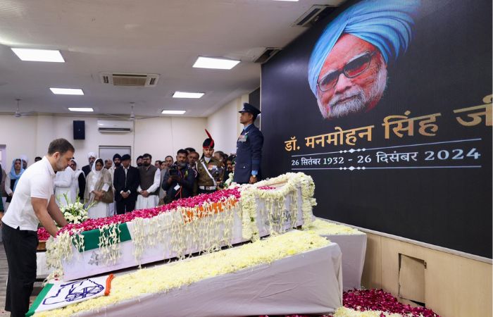 Manmohan Singh Funeral – निगमबोध घाटावर अंत्यसंस्कार करून सरकारने मनमोहन सिंग यांचा अपमान केला, राहुल गांधी भडकले